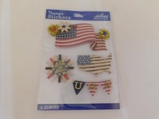 Jolee's Boutique Themed stickers American Flag Dimensional 4 pieces
