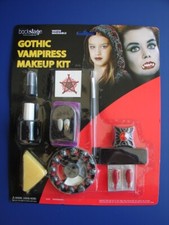 Gothic Vampiress Makeup Kit w/ Necklace Fangs Polish Halloween Costume