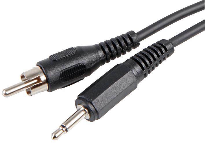 3.5mm Mono Jack Plug to Single Phono RCA Plug Audio Lead Cable 1.2m