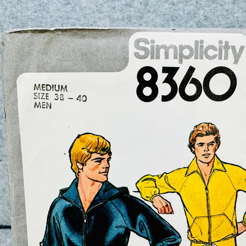 Simplicity 8360 Track Suit Jacket Shorts and Pants Mens Size M 38 40 Pattern - Picture 2 of 5