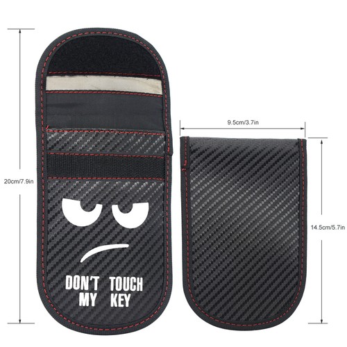 2 Stück Fernbedienung Schlüsselanhänger Faraday Ring RFID Blockierung Etui Käfig Signal Blocker Etui - Bild 2 von 7