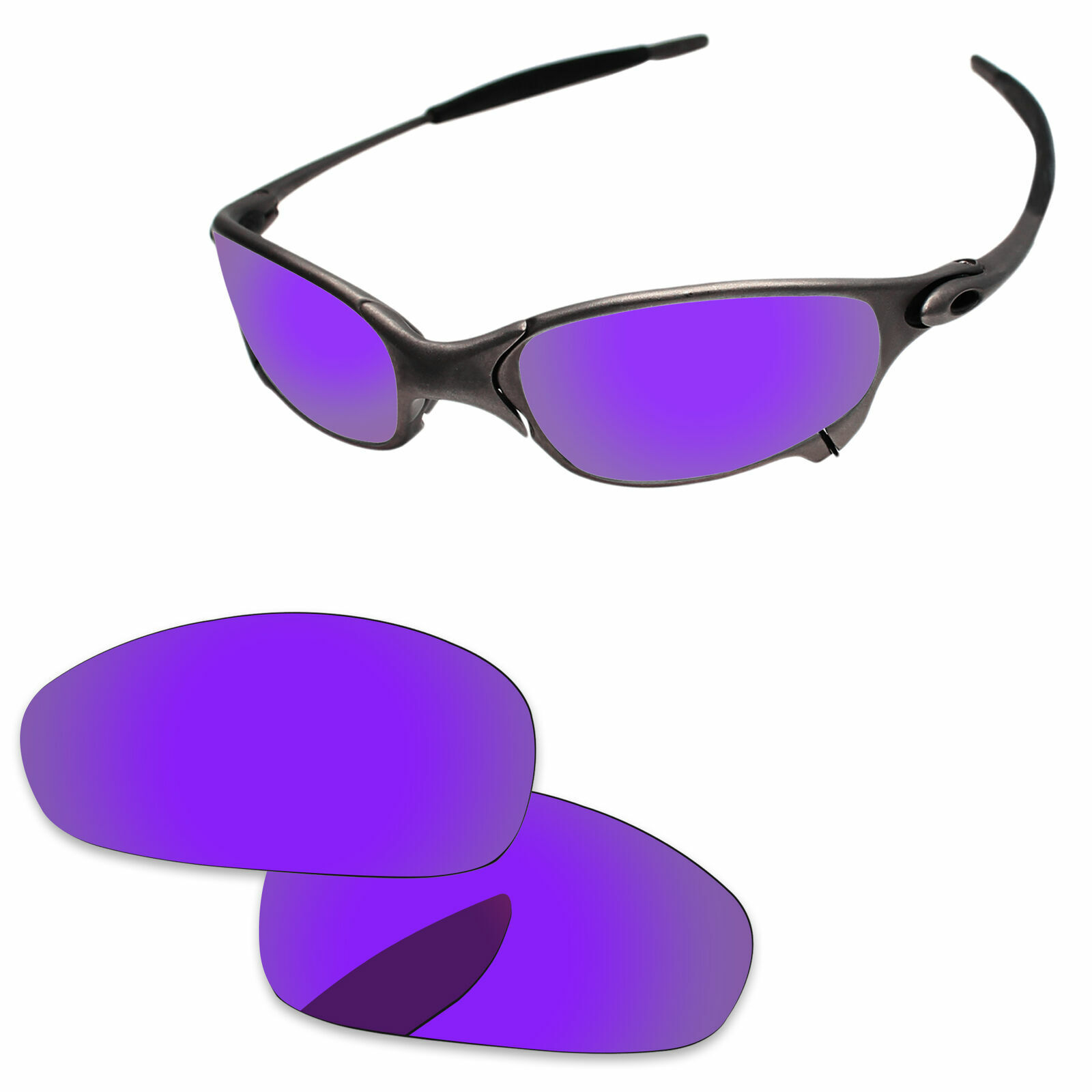 PapaViva Plasma Purple Mirror Polarized Replacement Lenses For-Oakley Juliet