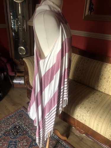 Linen Gilet Large Langenlook Relaxed Fit One Size Layering Artisan Summer VVGC - Picture 3 of 9