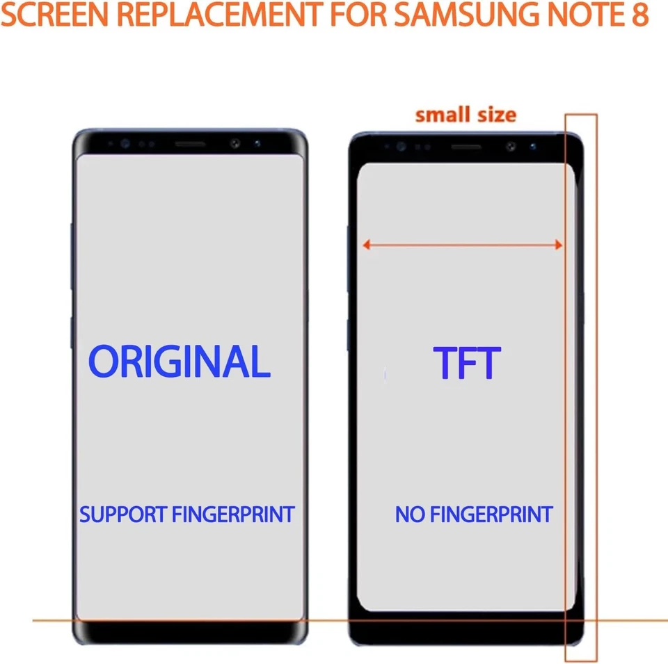 Samsung Galaxy Note 8 SM-N950 IN-CELL LCD Digitizer Screen Display With Frame - Image 2 of 4