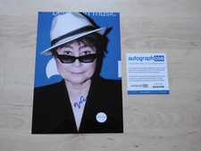 Yoko Ono "John Lennon" Original Autogramm signed 20x30 cm Bild ACOA