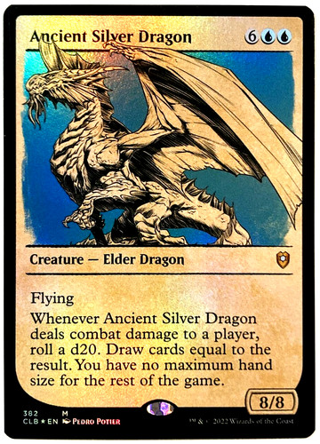 Foil Ancient Silver Dragon Japanese Showcase 382 CLB Magic: The