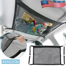Car Ceiling Mesh Storage Bag Organizer Top Travel Quilt Tent Cargo Net Durable