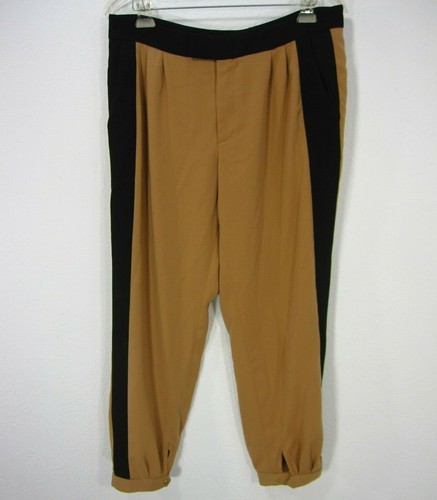 ZARA women's brown black Slim legs size L Large 202