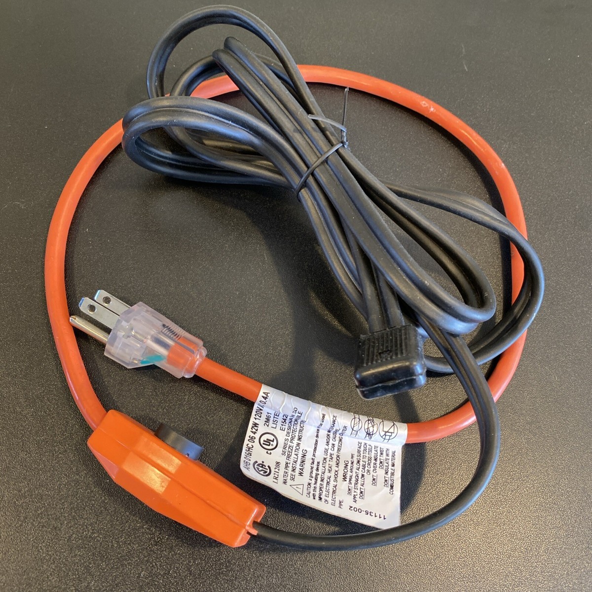 6 Foot Pipe Heating Cable, Protects Pipes from Freezing