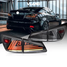 Repackaged LED Tail Lights For 2006-2013 LEXUS IS 250 350 IS F Lens Sequential
