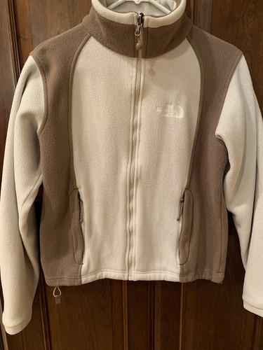Womens Fleece Jacket Coat Size SP Beige 