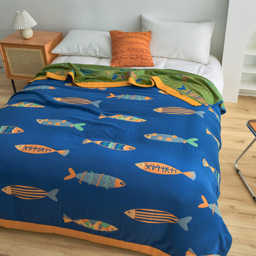Cotton Summer Bedding Throw Blanket Coverlet Bed Sheet Towel Quilt Baby Blankets - Imagen 10 de 35