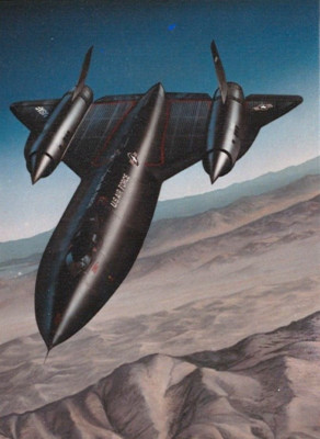 Framed 4'' X 6'' Print of a Lockheed SR-71 ''Blackbird.'' Hang or display on shelf.