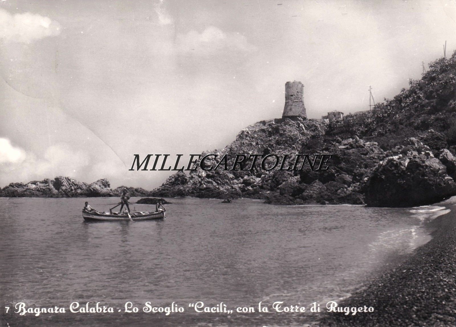 CALABRA: Lo scoglio "Cacili'" con la Torre Ruggero 1955 | eBay