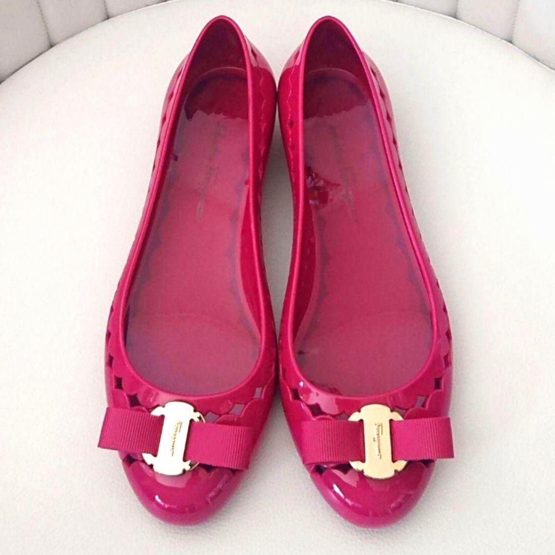 Salvatore Ferragamo Jelly Flat Ribbon Shoes UK