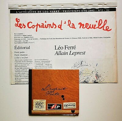 L'ESPRIT POETE CD BOOK (NEU/SEALED) LEO FERRE BRASSENS FERRAT+JOURNAL 
