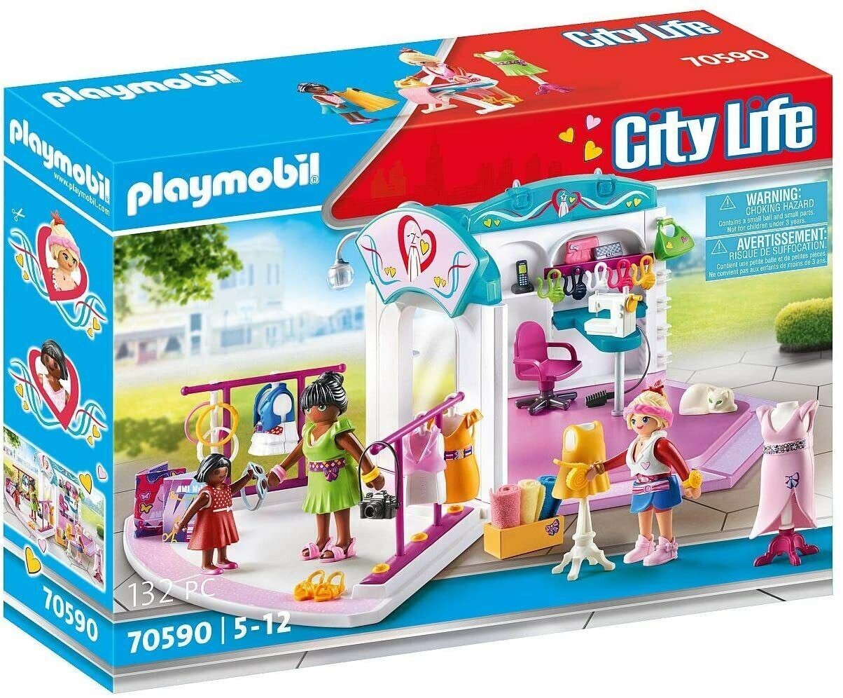 PLAYMOBIL 70590 Atelier Design de Mode Univers de Jeu City Life Figurines et Vêtements Styliste