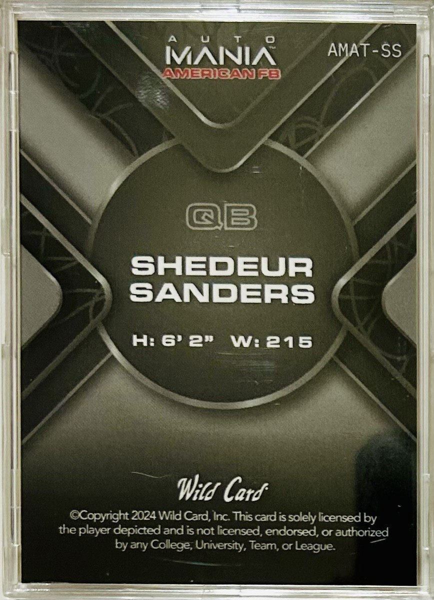 2024 WILD CARD AUTO MANIA AMERICAN FB SHEDEUR SANDERS #AMAT
