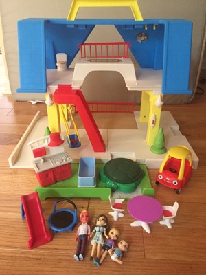 little tikes pink dollhouse with blue roof