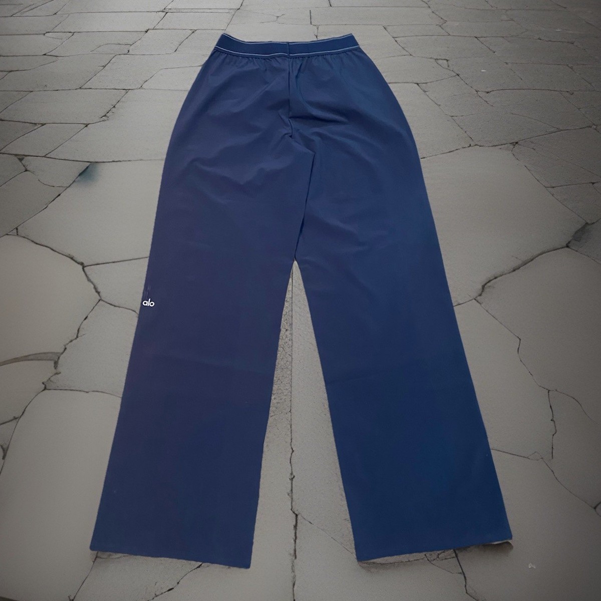 ALO Suit Up Trouser Long Pants Straight Leg Navy New W/Tags