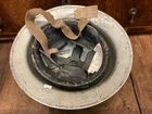 Rare original BBC props dept Dads army "Absent friends" episode 1941 ww2 helmet