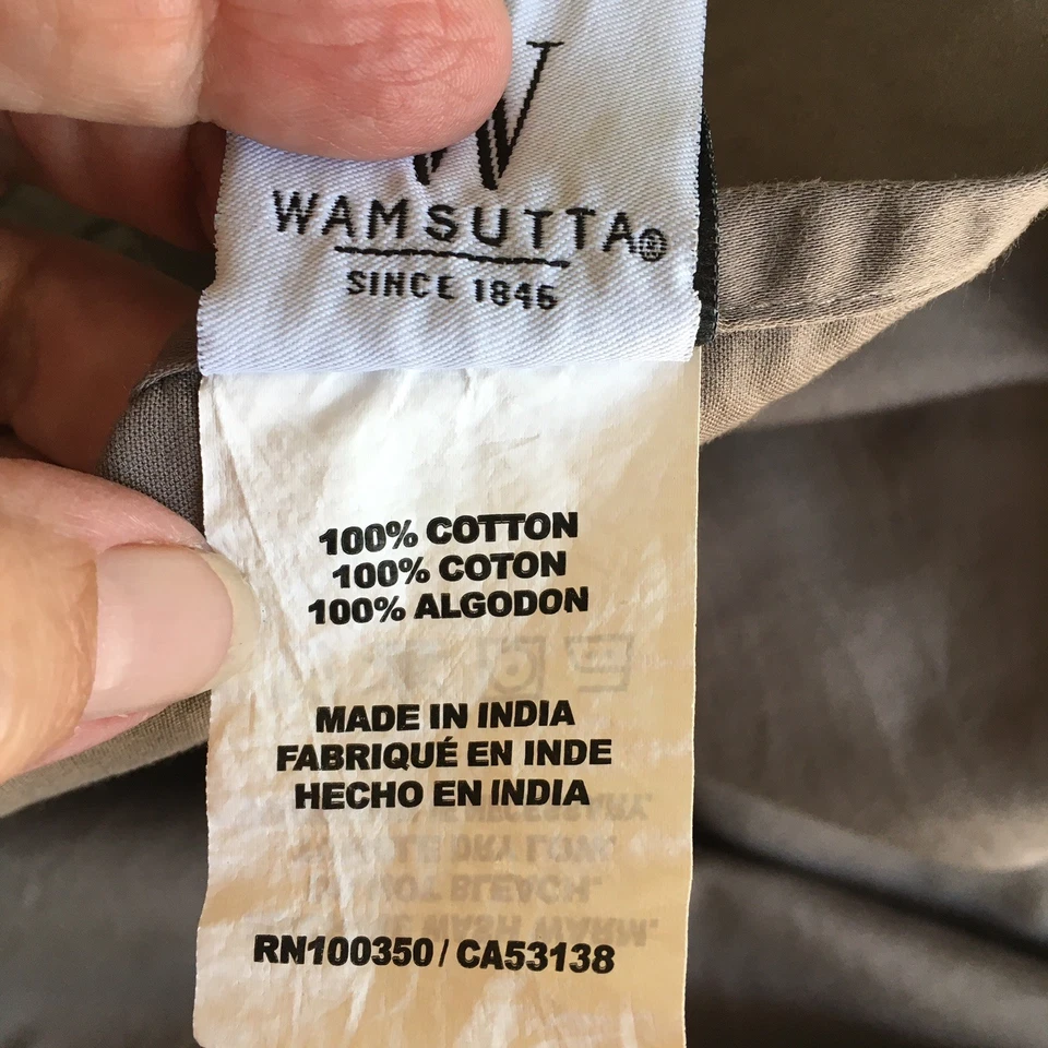 Wamsutta King Flat Sheet Dark Taupe 100% Cotton Approximately 108" Wide 98" Long - Image 3 of 4