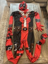 Mens Deadpool Spandex Bodysuit Zentai Cosplay Skinsuit Large