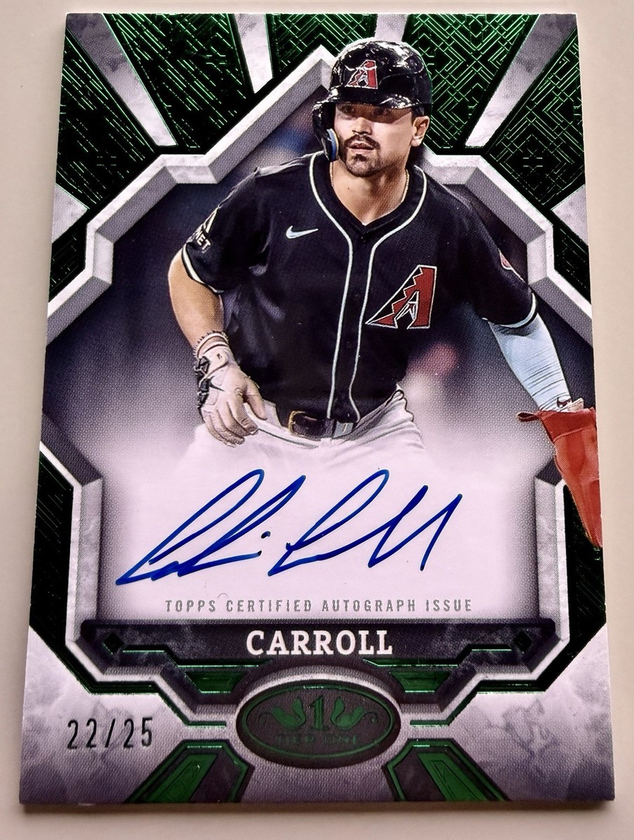 Topps Tier One Break Out Autographs Corbin Carroll Green Foil Auto 