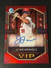 2025 Bowman Chrome VIP-JW JJ Wetherholt Red Refractor  Auto 2/5 Cardinals