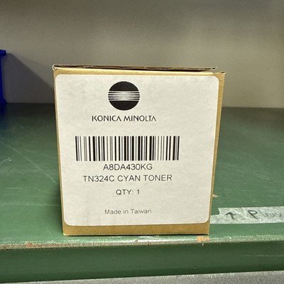 Konica Minolta TN324C (ABDA430) Cyan Toner Cartridge NEW Sealed C308/C258/C368