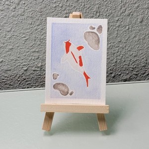 ACEO Original Watercolor Painting Koi Pond Series 2 of 3 Signed KatieBearDesigns