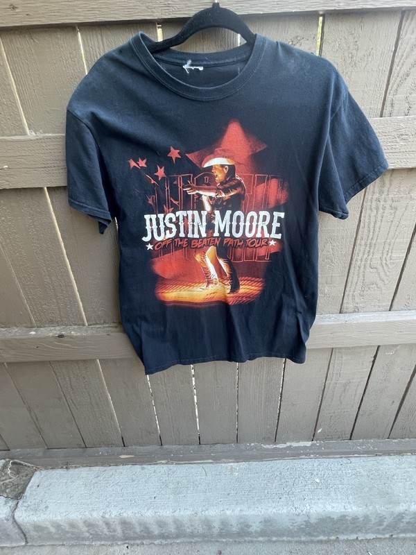 Justin Moore Off the Beaten Path Tour T-Shirt 2013 Country Music Size Medium