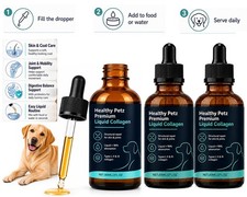 1-3x Healthy Petz Premium Liquid Collagen For Dogs, Supplement With Collagen