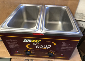 6130-sub nemco Subway Electric Countertop Soup Warmer 2-Well 120V 1100W