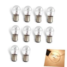 1157 Car Halogen Brake Light, 1.04" x 2.06" 12V 21/5W BAY15D 10 PCS Clear