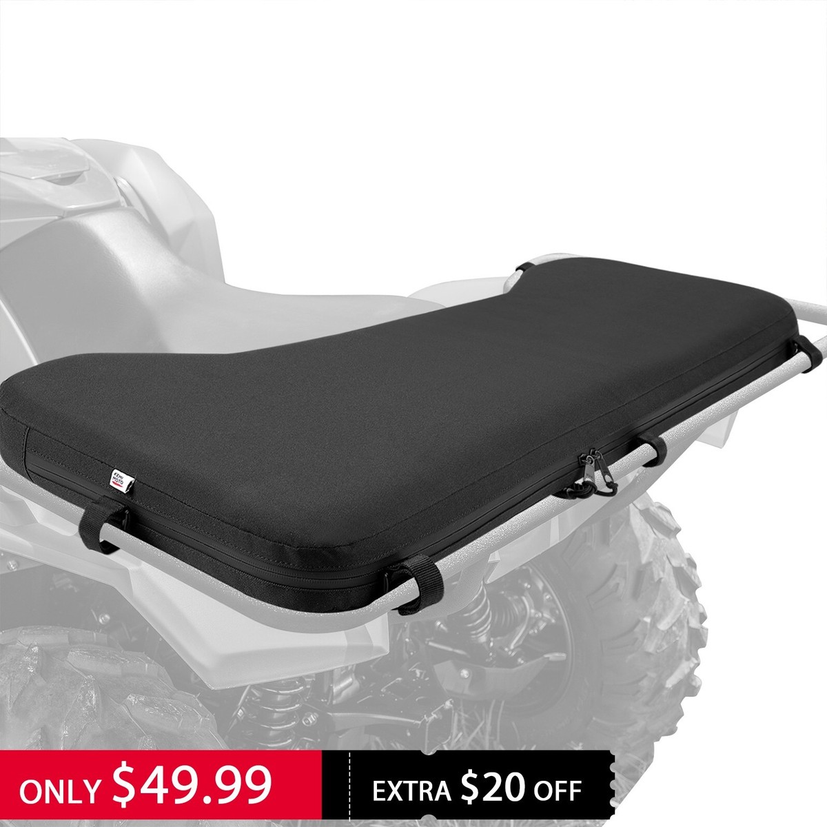 KEMIMOTO ATV Rear Rack Pad Four Wheeler Rack Seat Cushion for