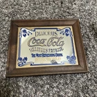 Vintage Delicious Coca Cola Relieves Fatigue Wood Framed  Mirror 9 3/4 X 7 3/4
