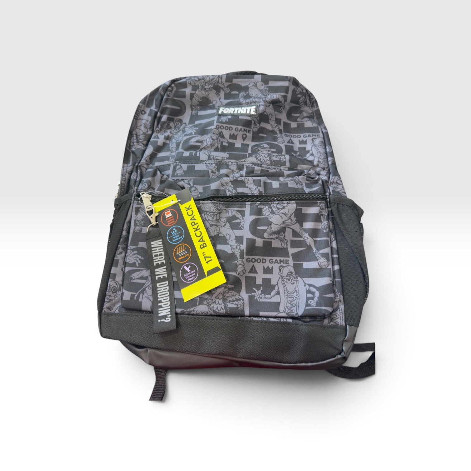 Fortnite Boys 17" Good Game Allover-Printed Comic Backpack, Black