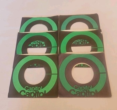 45 RPM 7'' RECORD SLEEVES CO. SLEEVE 6 PACK SEE PHOTOS Capitol Records (SLV355)