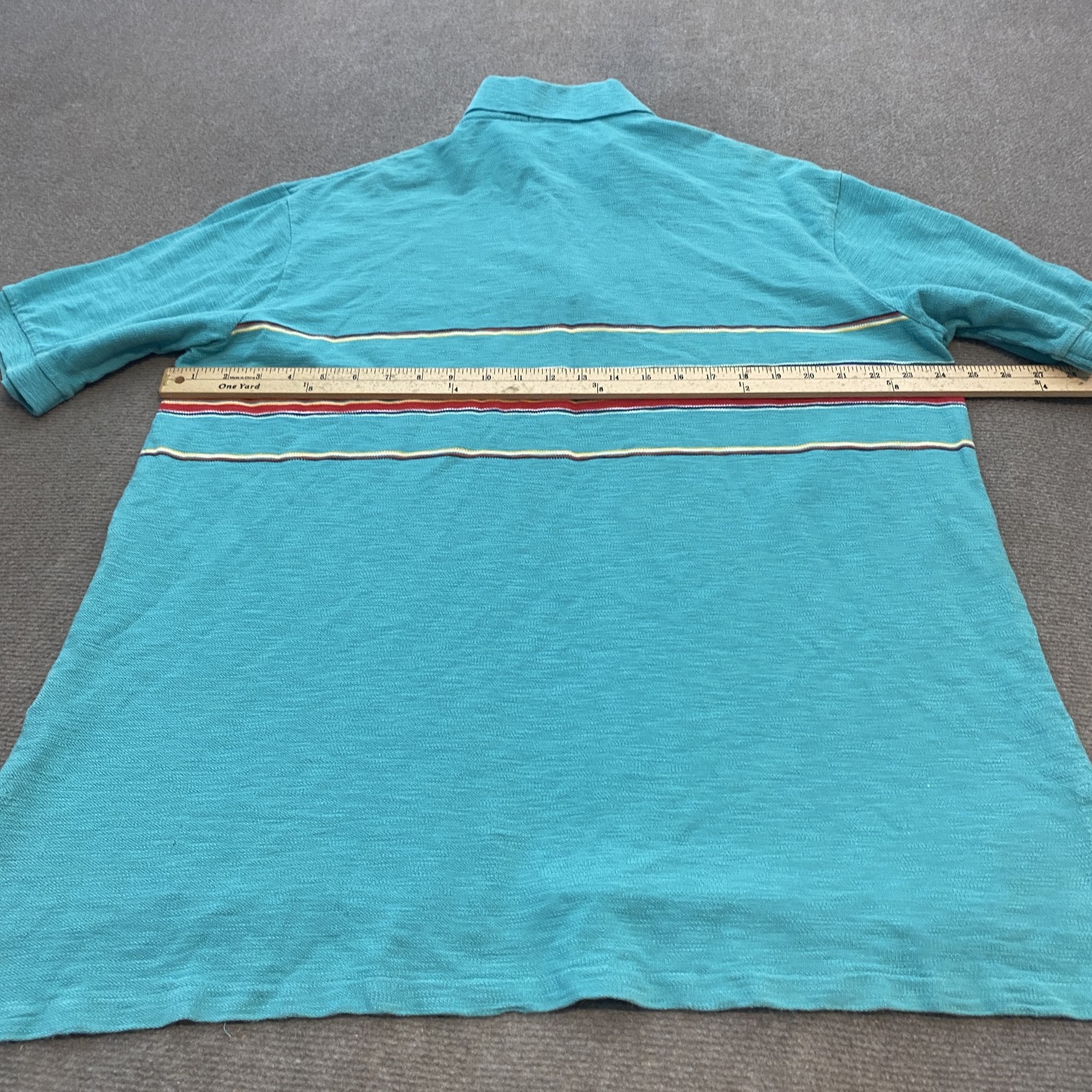 Polo Ralph Lauren Polo Shirt Mens XLT Tall Striped Short Sleeve VTG Aztec Rugby thumbnail 5