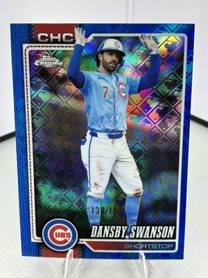 2026 Topps Chrome LogoFractor Dansby Swanson 187 Blue /150 Color Match