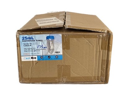 (175) MTC BIO 25mL PP Graduated Centrifuge Tubes w/ HDPE Screw Caps C2625-B