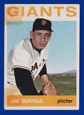 JIM DUFFALO giants 1964 TOPPS #573 stained NO CREASES