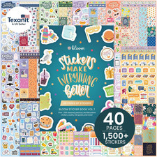 40 Page Mega Planner Sticker Pack 1500 Stickers - 6 X 9 Bound Ultimate Vari