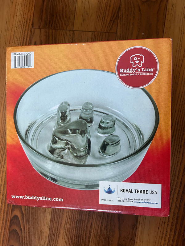 Buddy's Line Glass Slow Feeder for Dogs
