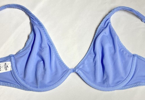 NWT Hollister 2pc Bikini Swim Set Bathing Suit Underwire High-Cut Cheeky Blue LG - Picture 6 of 12