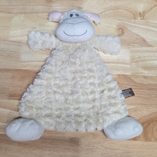 Demdaco Sheep Lamb Lovey Rattle Cream Ivory 12 inch Security Blanket Plush
