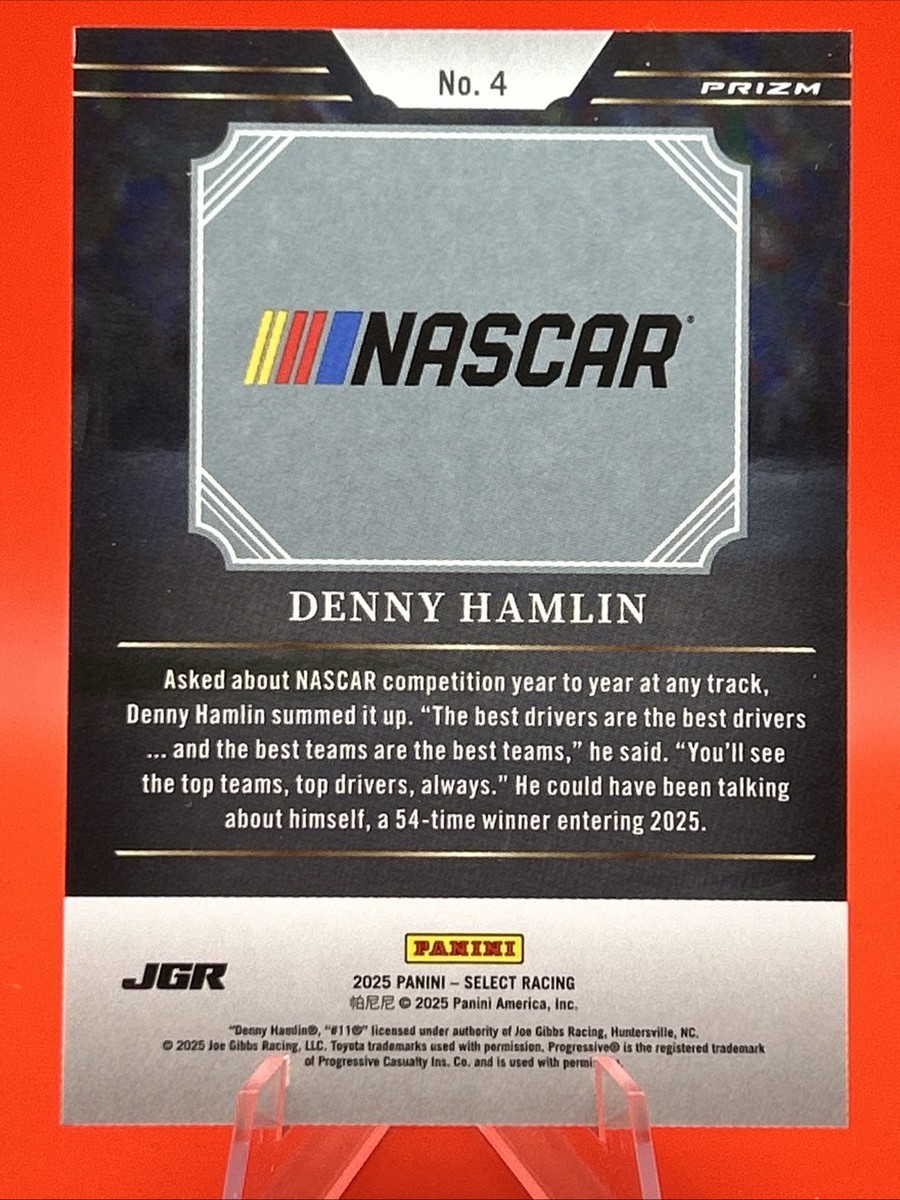 2025 Panini Select Artistic Selections Denny Hamlin #4 NASCAR