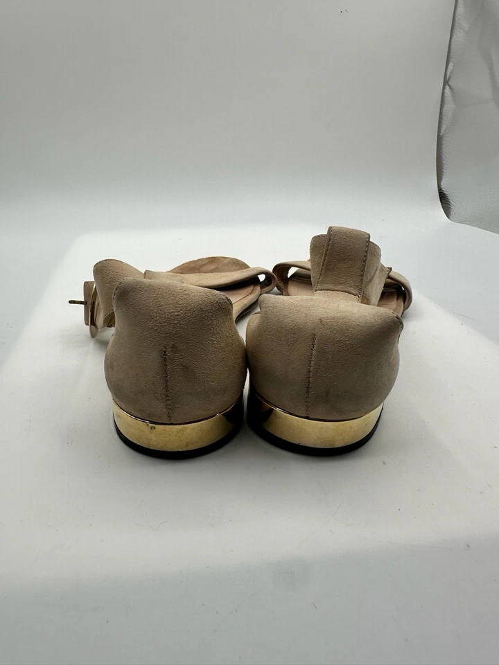 Sandalia de gladiador de gamuza beige nude Jimmy Choo Jamie para mujer talla 37/6,5 Foto 3 de 4