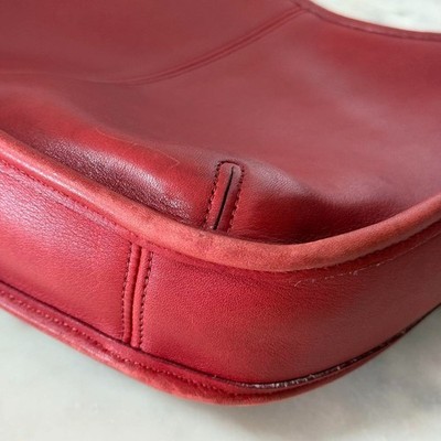 Extremely Rare Made In USA Old Coach 9025 Shoulder Bag Red Vintage